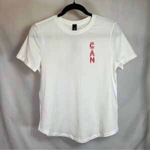 Lululemon Team Canada Womens Love Crew White Red Maple Leaf T-Shirt Size 4